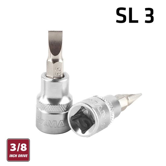 FIXMAN 3/8" Dr.bit Socket Sl3 Slotted Screwdriver Bit